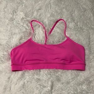 Lululemon Flow Y Bra Light Support A-C Cups, Size 10, Hot Pink